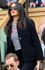 SALMA HAYEK at Wimbledon Tennis Championships in London 07/07/2024