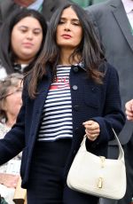SALMA HAYEK at Wimbledon Tennis Championships in London 07/07/2024