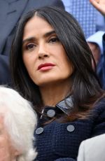 SALMA HAYEK at Wimbledon Tennis Championships in London 07/07/2024