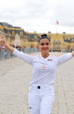 SALMA HAYEK Attends the Carrying of the Olympic Flame for the Paris 2024 Olympic Games 07/23/2024