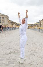SALMA HAYEK Attends the Carrying of the Olympic Flame for the Paris 2024 Olympic Games 07/23/2024