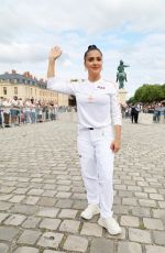 SALMA HAYEK Attends the Carrying of the Olympic Flame for the Paris 2024 Olympic Games 07/23/2024