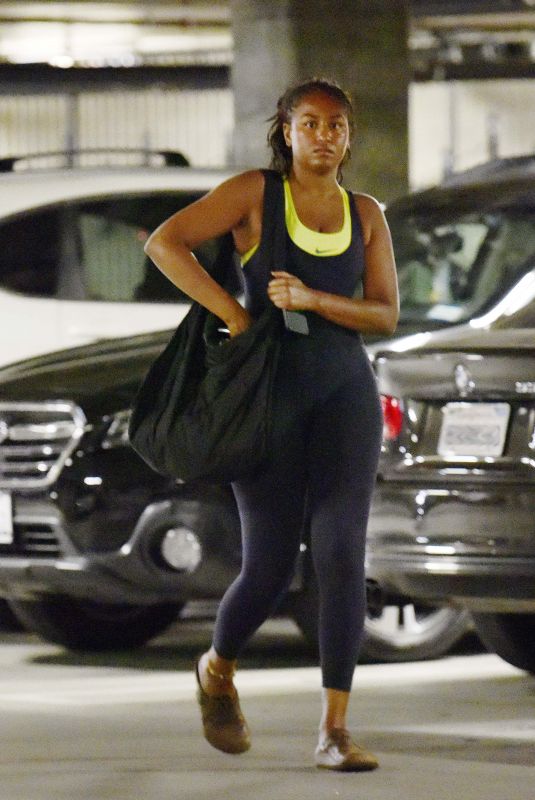 SASHA OBAMA Leaves a Gym in Los Angeles 07/16/2024
