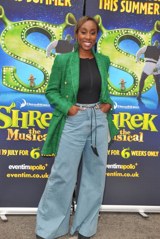 SCARELETTE DOUGLAS at Shrek the Musical UK Tour Press Night at Hammersmith Eventim Apollo in London 07/26/2024