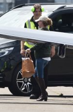 SHANIA TWAIN Arrives by Private Jet at Blackpool Airport 07/04/2024