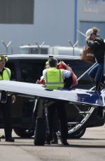 SHANIA TWAIN Arrives by Private Jet at Blackpool Airport 07/04/2024