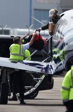 SHANIA TWAIN Arrives by Private Jet at Blackpool Airport 07/04/2024