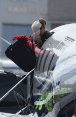 SHANIA TWAIN Arrives by Private Jet at Blackpool Airport 07/04/2024
