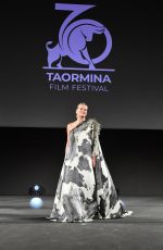 SHARON STONE at Lifetime Achievement Award at 70th Taormina Film Festival 07/19/2024