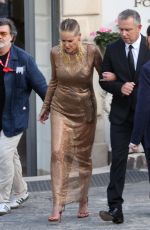 SHARON STONE Leaves San Domenico Hotel at 70th Taormina Film Fest 07/19/2024