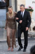 SHARON STONE Leaves San Domenico Hotel at 70th Taormina Film Fest 07/19/2024