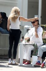 SIENNA MILLER and Oli Green Bumping in to a Pregnant ADWOA ABOAH at a Cafe in Notting Hill 07/17/2024