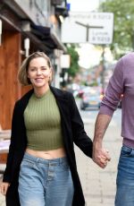 STEPHANIE WARING Leaves The Italian Job Restaraunt in Manchester 07/04/2024