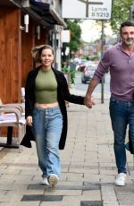 STEPHANIE WARING Leaves The Italian Job Restaraunt in Manchester 07/04/2024