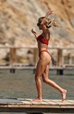 SYLVIE MEIS in a Red Bikini at a Beach in Ibiza 07/29/2024