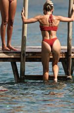 SYLVIE MEIS in a Red Bikini at a Beach in Ibiza 07/29/2024