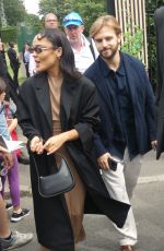 TESSA THOMPSON Arrives at Wimbledon in London 07/14/2024