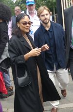 TESSA THOMPSON Arrives at Wimbledon in London 07/14/2024