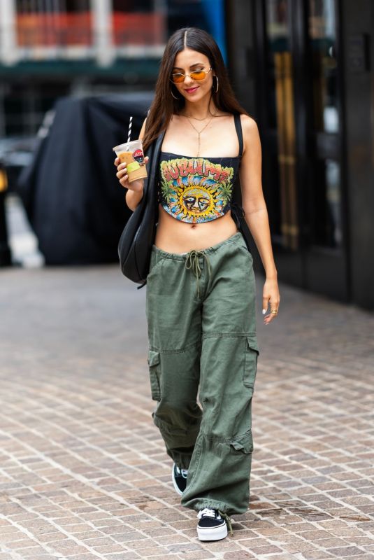 VICTORIA JUSTICE Out for Coffee in New York 07/25/2024