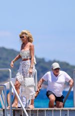 VICTORIA SIKVSTEDT Arrives at Le Club 55 on Ramatuelle Beach in Saint-Tropez 07/04/2024