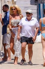 VICTORIA SIKVSTEDT Arrives at Le Club 55 on Ramatuelle Beach in Saint-Tropez 07/04/2024
