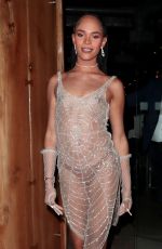 YASMIN FINNEY Night Out at Zuma Restaurant in London 07/04/2024