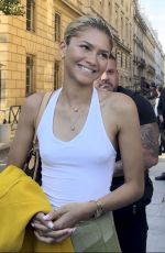 ZENDAYA Out and About in Paris 07/28/2024