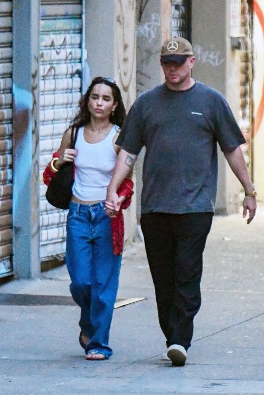 ZOE KRAVITZ and Channing Tatum Out in New York 07/15/2024
