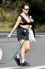 ABBIE CHATFIELD Out with Her Dog at Tamarama Beach in Sydney 08/24/2024