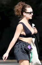 ABBIE CHATFIELD Out with Her Dog at Tamarama Beach in Sydney 08/24/2024