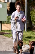 ABBIE CHATFIELD Out with Her Dogs in Bondi 08/06/2024