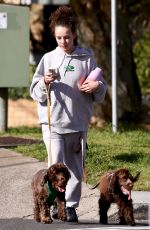 ABBIE CHATFIELD Out with Her Dogs in Bondi 08/06/2024