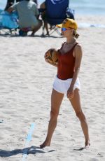 ALESSANDRA AMBROSIO in Swimsuit at a Beach in Los Angeles 08/18/2024