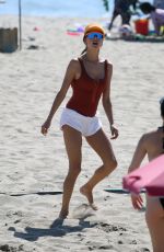 ALESSANDRA AMBROSIO in Swimsuit at a Beach in Los Angeles 08/18/2024