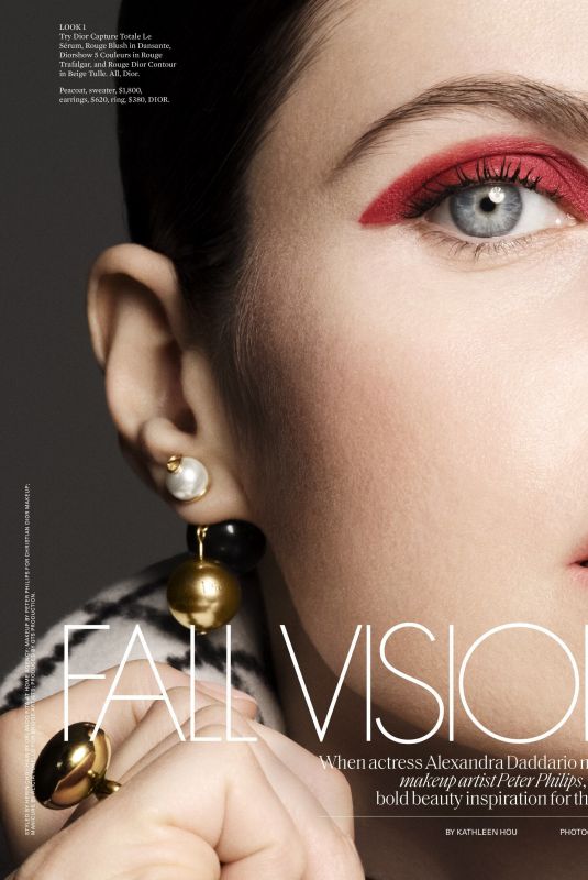 ALEXANDRA DADDARIO for Elle Magazine Beauty Section, September 2024