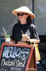 ALIA SHAWKAT Out for Drinks and Lunch To-go in Los Feliz 08/06/2024