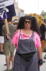 ALICE AMTER at Picket Line at SAG-AFTRA Video Game Strike at Warner Brothers Studios in Burbank 08//01/2024
