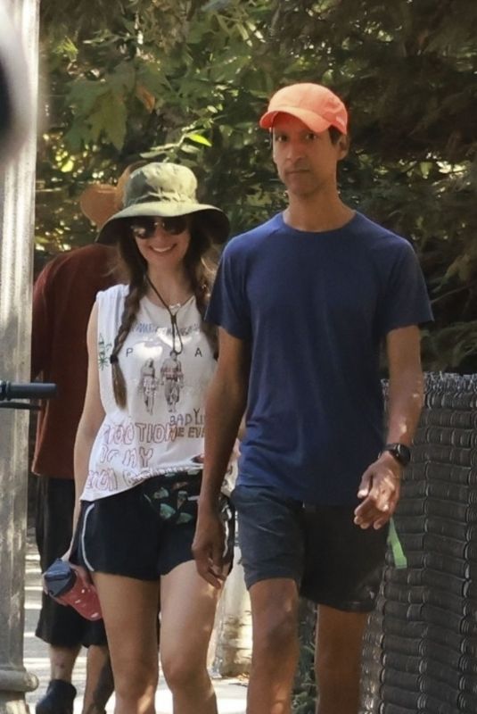 ALISON BRIE and Danny Pudi Out Hiking at Griffith Park in Los Feliz 08/27/2024