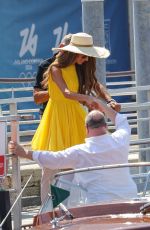 AMAL and George CLOONEY Arrives at Marco Polo Airport in Venice 08/30/2024