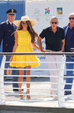 AMAL and George CLOONEY Arrives at Marco Polo Airport in Venice 08/30/2024