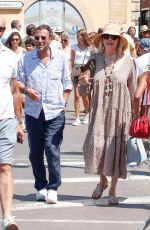 AMANDA LEAR and Bernard Montiel Leaves Le Senequier in Saint Tropez 08/03/2024