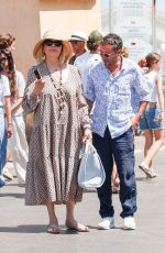 AMANDA LEAR and Bernard Montiel Leaves Le Senequier in Saint Tropez 08/03/2024