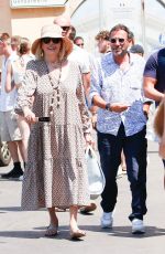 AMANDA LEAR and Bernard Montiel Leaves Le Senequier in Saint Tropez 08/03/2024