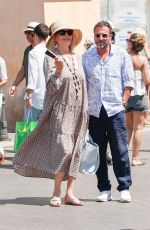 AMANDA LEAR and Bernard Montiel Leaves Le Senequier in Saint Tropez 08/03/2024