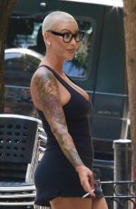 AMBER ROSE Out for Lunch with Friends in Manhattan