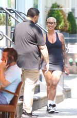 AMBER ROSE Out for Lunch with Friends in Manhattan