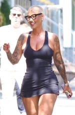 AMBER ROSE Out for Lunch with Friends in Manhattan