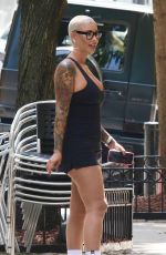AMBER ROSE Out for Lunch with Friends in Manhattan