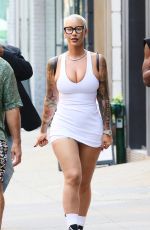AMBER ROSE Out with a Friend in New York 08/16/2024
