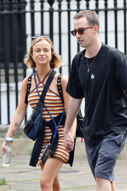 AMELIA WINDSOR and Ollie Lewis Out in London 08/09/2024
